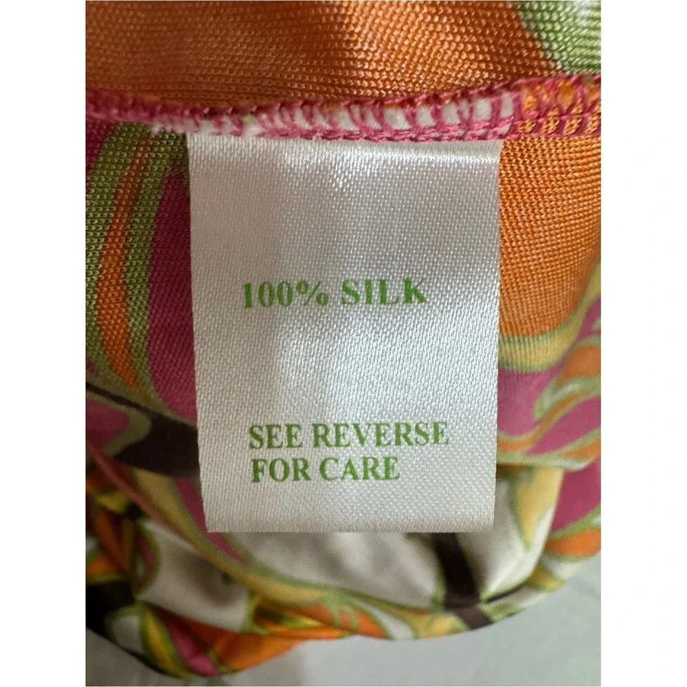 Vintage Lilly Pulitzer 100% Silk Dress Size 6 Mod Psychedelic Y2K Retro Rare